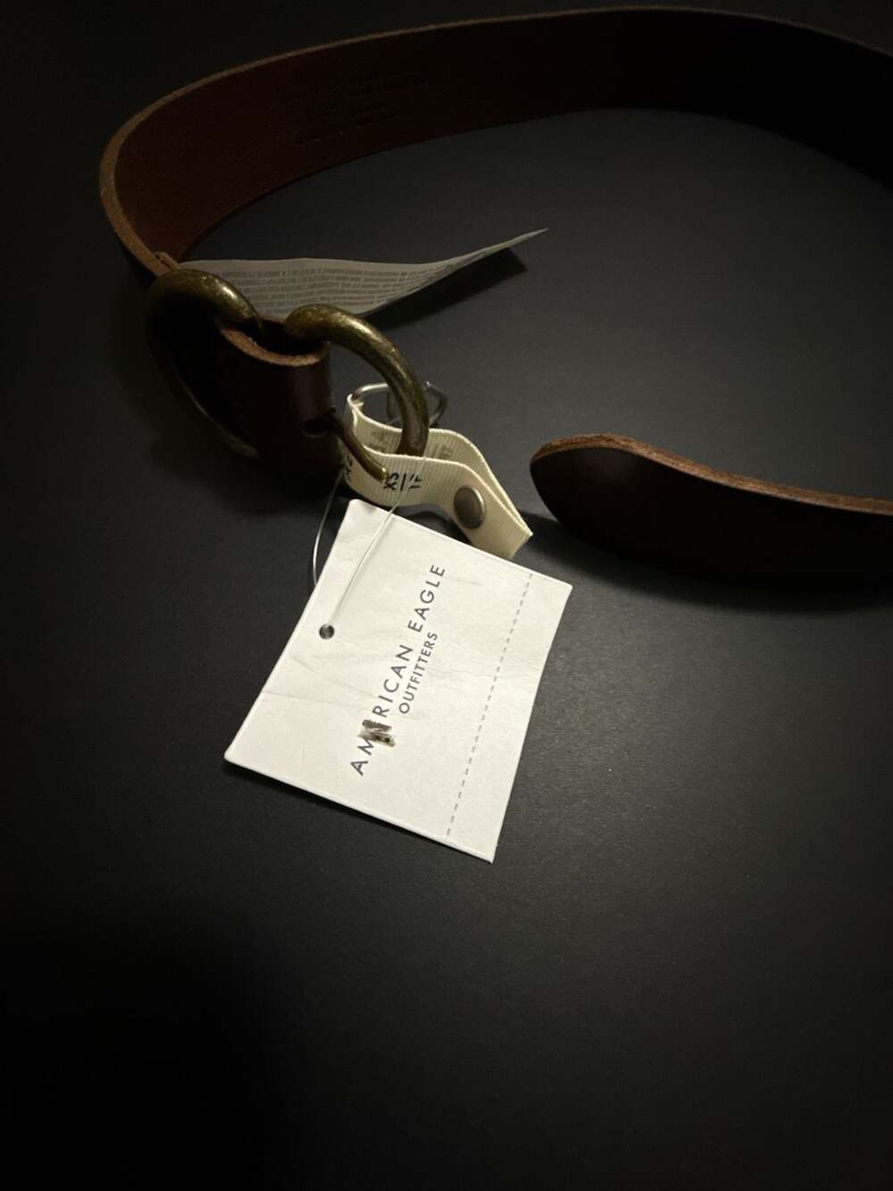 American Eagle Outfitters Brown Leather Ring Belt